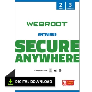 Webroot - Antivirus Protection and Internet Security – Software (6 Devices) (1-Year Subscription) - Android, Apple iOS, Mac OS, Windows