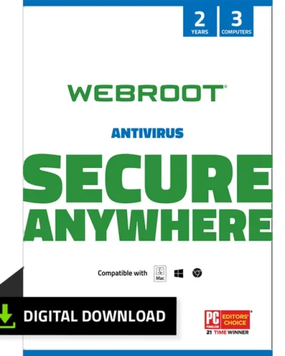 Webroot - Antivirus Protection and Internet Security – Software (6 Devices) (1-Year Subscription) - Android, Apple iOS, Mac OS, Windows