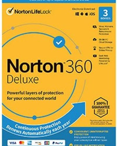 NORTON 360 DELUXE 2022 – FOR 3 DEVICES